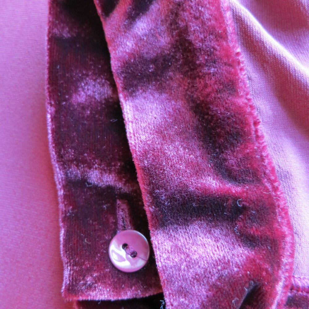 Eileen Fisher Deep Red Claret Velvet Dress 1X - Picture 8 of 9